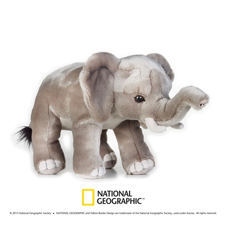Jucarie din plus National Geographic Elefant 25 cm
