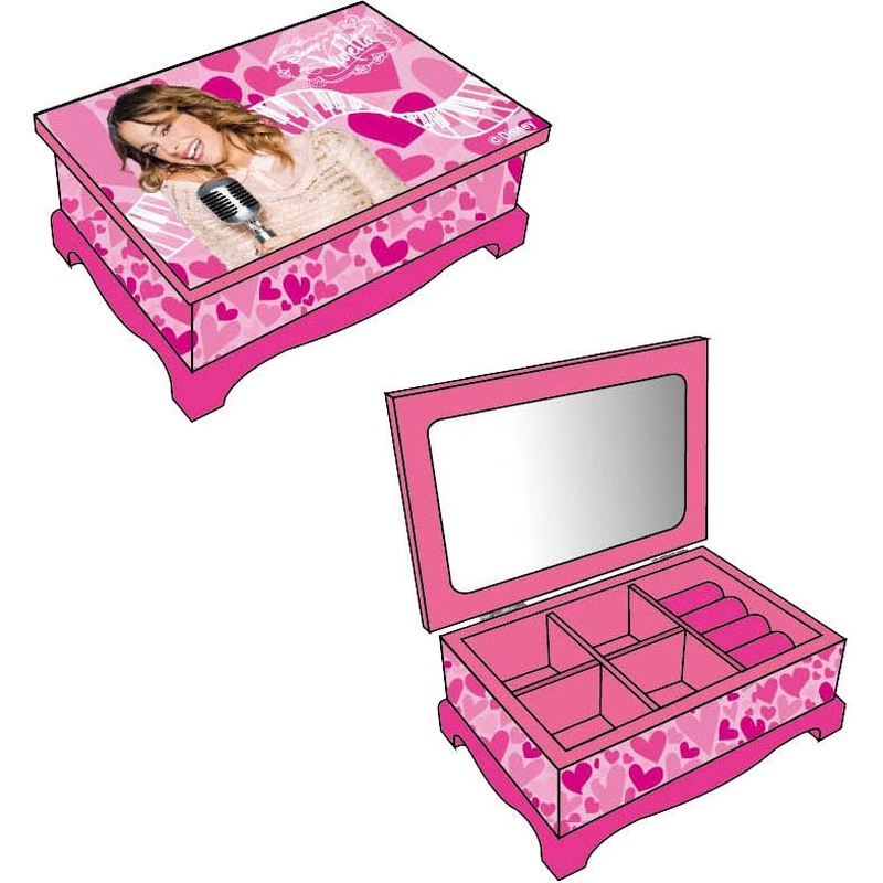 Caseta bijuterii din lemn Disney Violetta