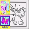 Pictura pe panza pentru copii Fluture