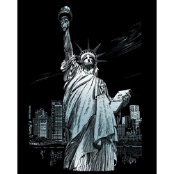 Set gravura pe folie argintie - Statuia Libertatii