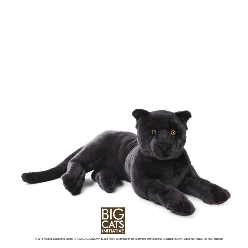 Jucarie din plus National Geographic Pantera neagra 65 cm