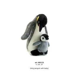 Pinguin cu pui 27 cm