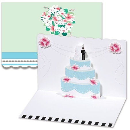 Cake. 
Felicitare 3D- Tort de nunta o felicitare draguta.