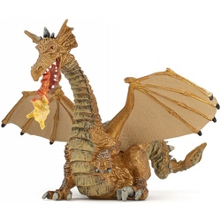 Figurina Papo - Dragon auriu inaripat cu flacara