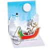 Felicitare 3D pentru iarna-Sania lui Mos Craciun plina cu cadouri. O felicitare care incalzeste sufletul persoanelor dragi.