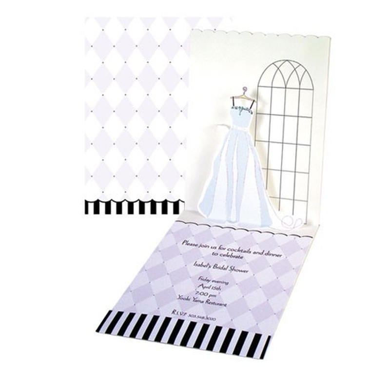 Felicitare 3D- Rochie de mireasa
