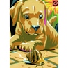 Prima mea minipictura pe numere junior - 'Labrador si Melc