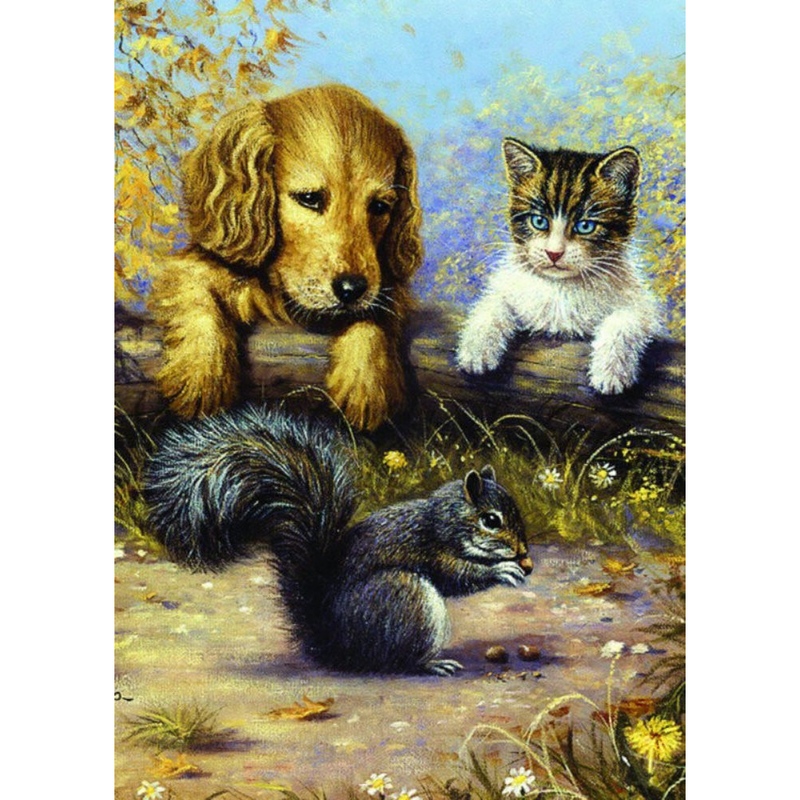 Prima mea minipictura pe numere junior -  Prieteni mici