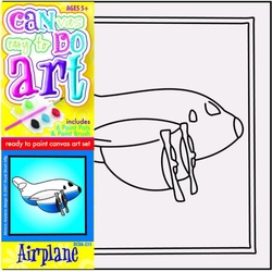 Pictura pe panza pentru copii Avion