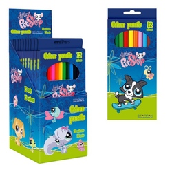 Set 12 creioane colorate Littlest Pets Shop
