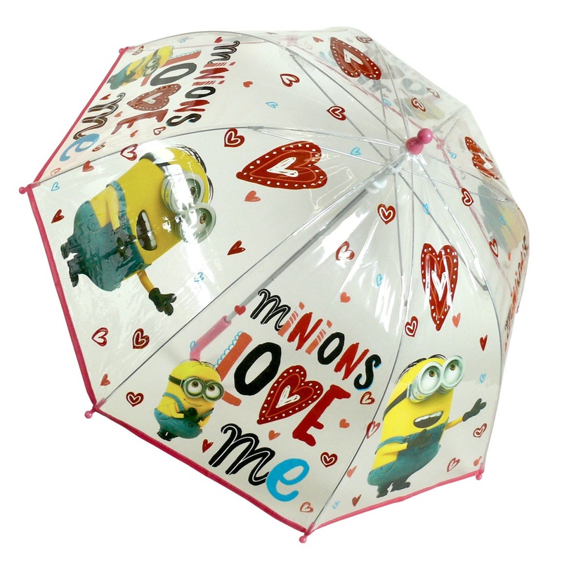 Umbrela transparenta 42 cm Minions |unic importator