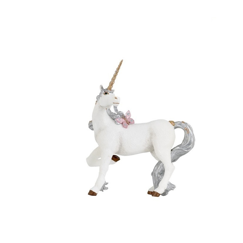 Figurina papo-Unicorn argintiu