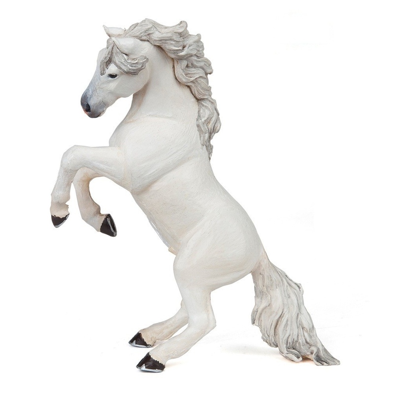 Figurina Papo-Cal alb mare cu coama
