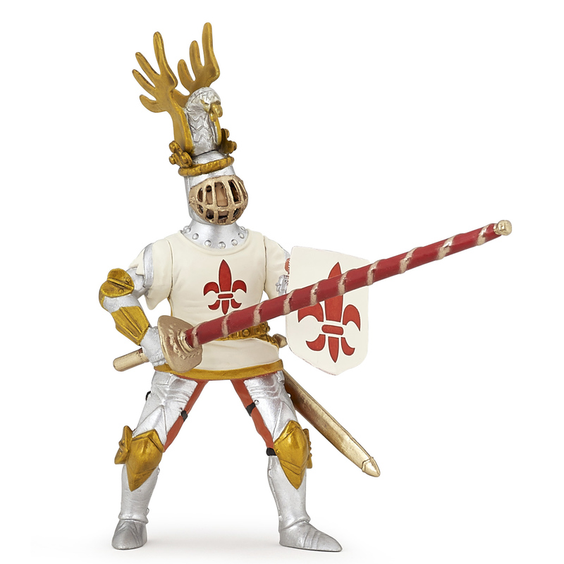 Figurina Papo-Cavaler Crin alb