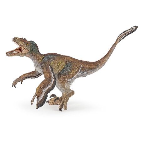 Figurina Papo-Dinozaur Velociraptor cu pene