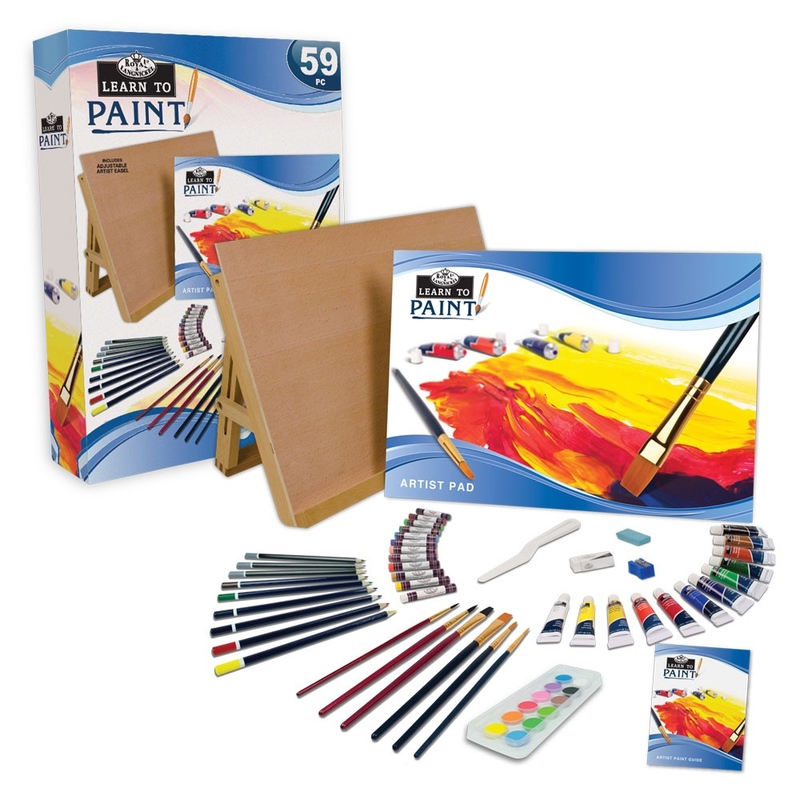 Trusa pictura-Invata sa pictezi 59 piese 33x47x7  cm