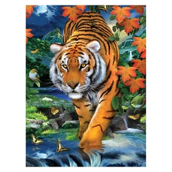Prima pictura pe numere junior mica Tigru la panda Jad Flamande