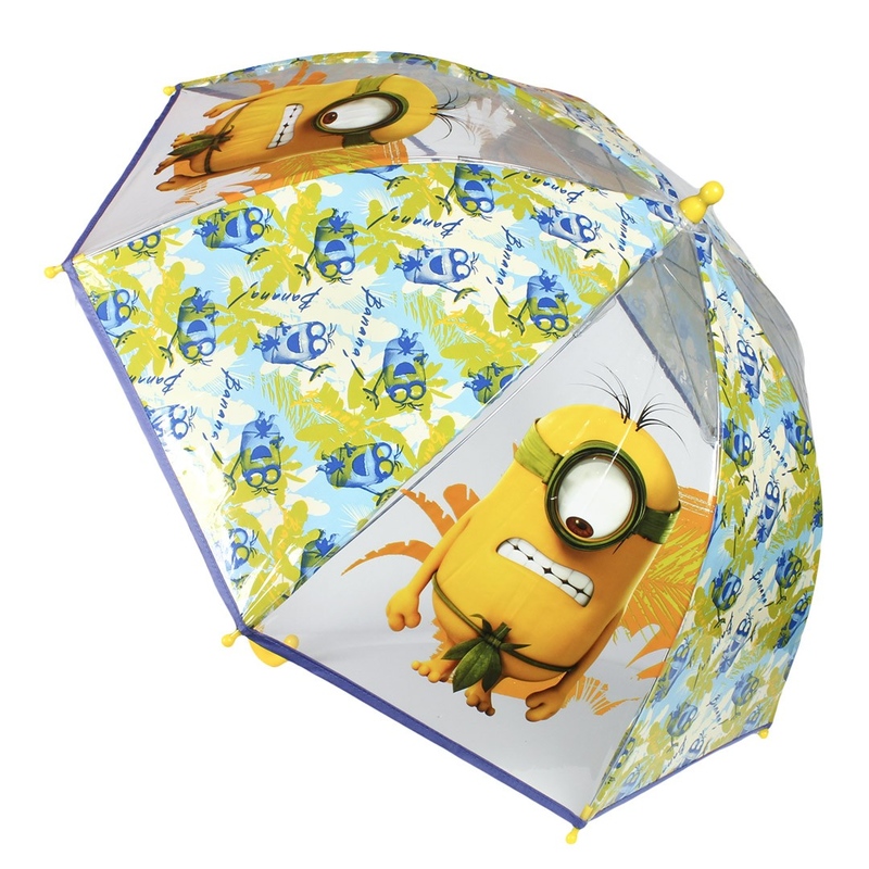 Umbrela manuala transparenta copii - Minions
