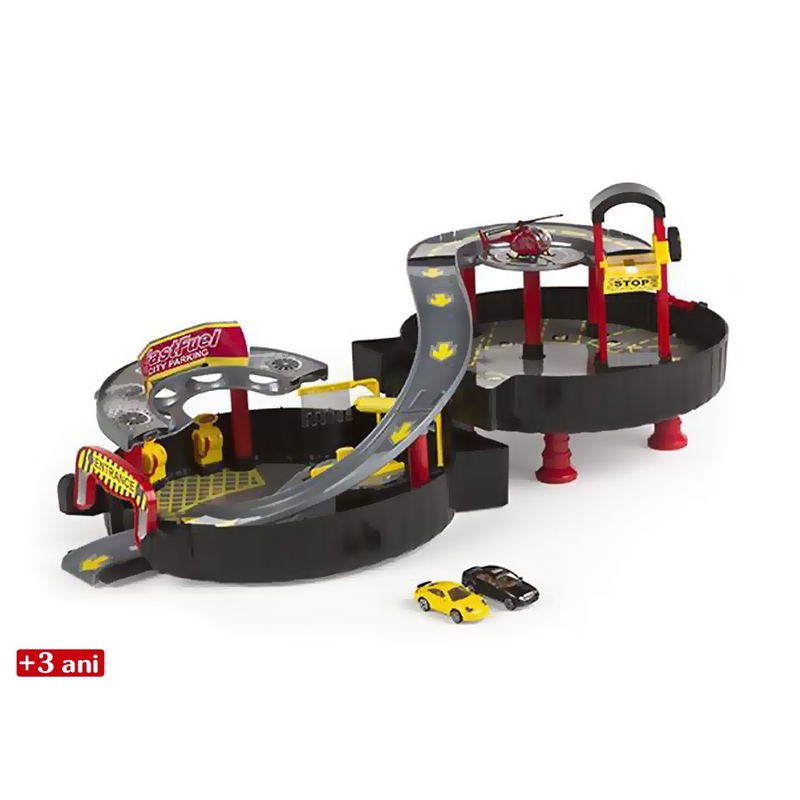 Parcare-garaj cu gentuta si vehicule diecast