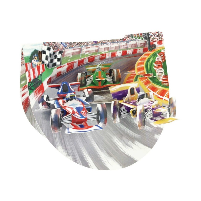 Felicitare 3D PopnRock - Cursa Formula 1 o felicitare 3D pentru pasionatii de Formula 1