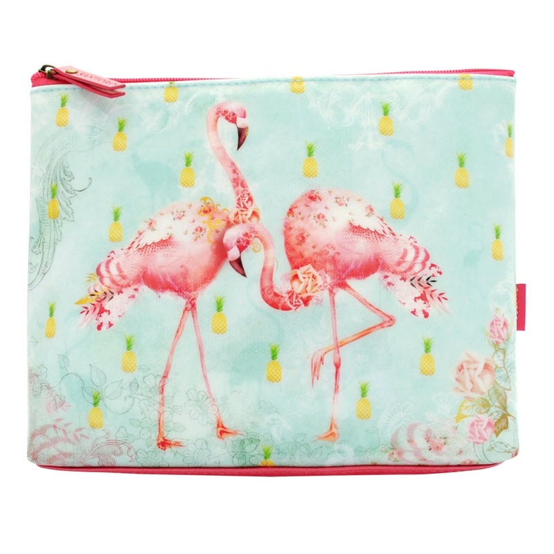 Geanta accesorii mare Flamingos