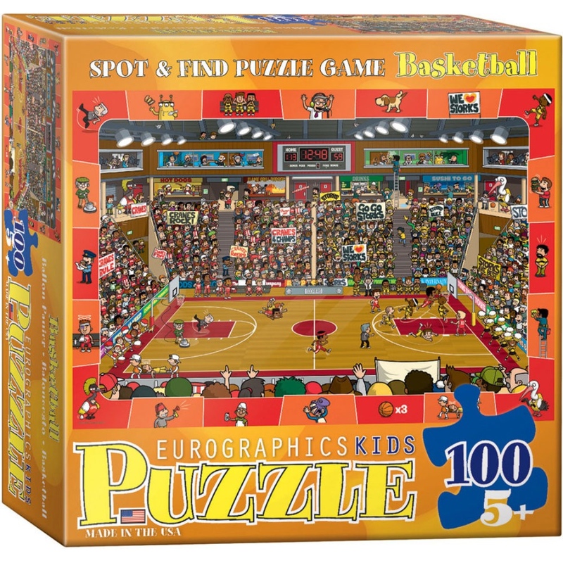 Puzzle 100 piese Spot & Find Basketball
