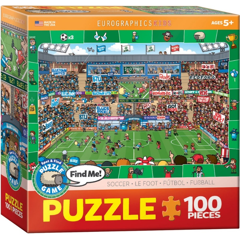 Puzzle 100 piese Spot & Find Soccer