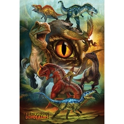 Puzzle 100 piese Carnivorous Dinosaurs