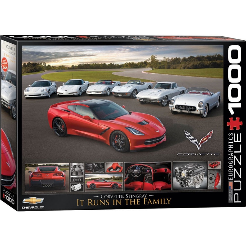 Puzzle 1000 piese 2014 Corvette Stingray It Runs in the Family