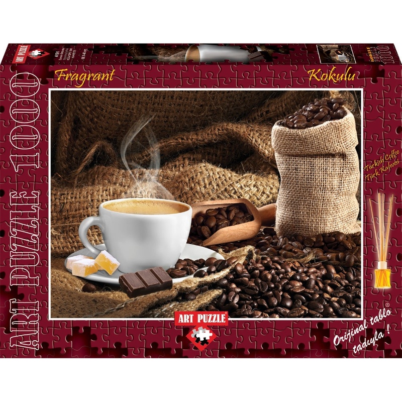 Puzzle 1000 piese - Parfumat - Steaming Coffee - KOCATEPE 1949 KAHVE