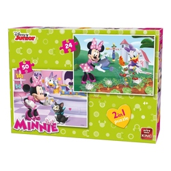 Puzzle 2 in 1 24-50 piese Minnie Bowie