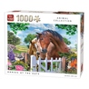 Puzzle 1000 piese Horses at the gate
