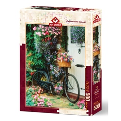 Puzzle 500 piese - BICYCLE & FLOWERS