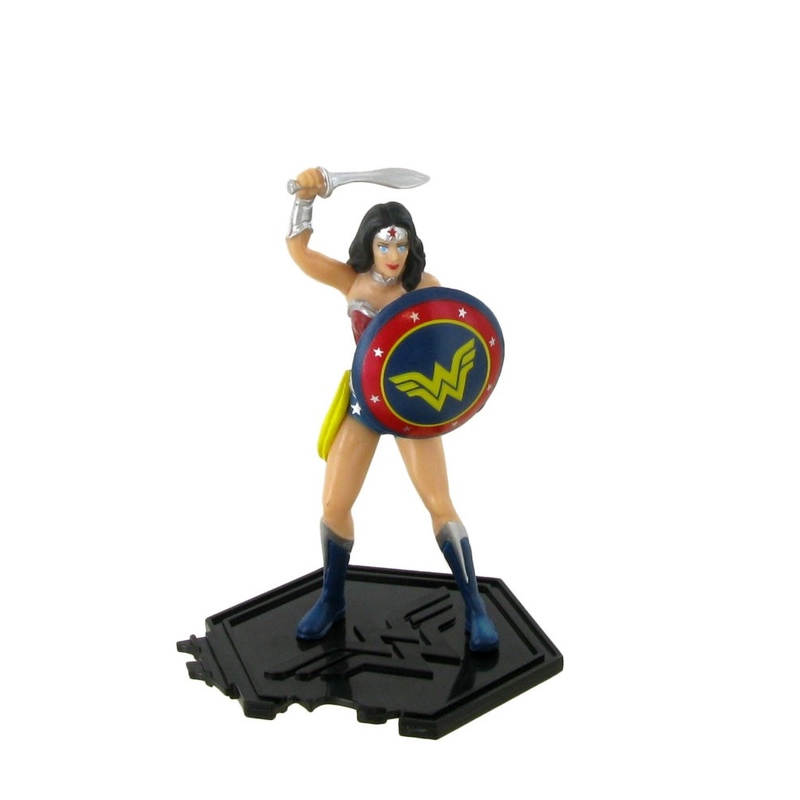Figurina Justice League – Wonder Woman Con Scudo E Lancia, 10 Cm, Articolata