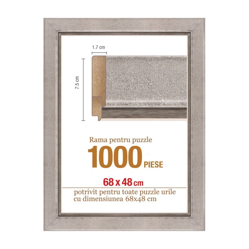 Rama puzzle 1000 p - sidefata - grosime 7.5xh 1.9- 68 x 48 cm