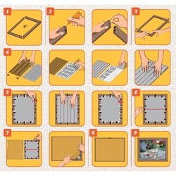 Rama puzzle 2000 p - maron gri- groasa 7.2xh2.9- 96 x 68 cm