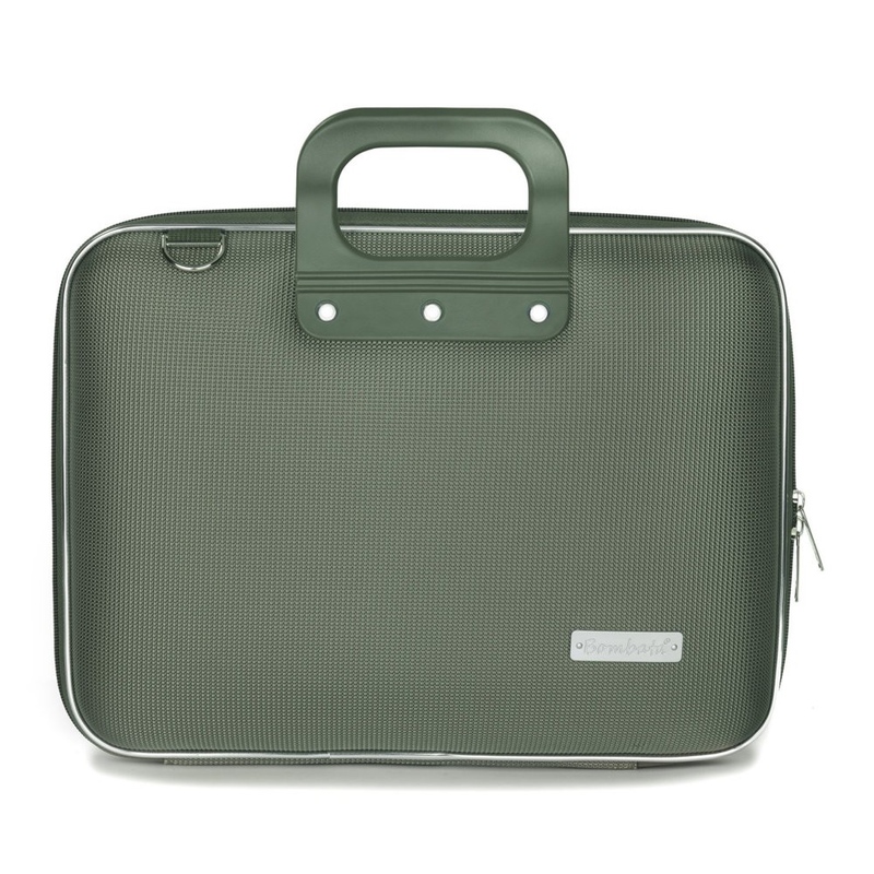 Geanta lux business laptop 13 in Nylon Bombata-Verde