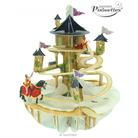 Felicitare 3D Pirouettes Santoro-Turnul printesei. O felicitare perfecta pentru copii si adulti de toate varstele