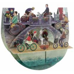 Felicitare 3D PopnRock Biciclete - o felicitare 3D  formata din elemente mobile destinata biciclistilor.