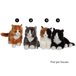 Pisica Mimi - jucarie din plus 28 cm, 4 modele adorabile de pisicute pufoase