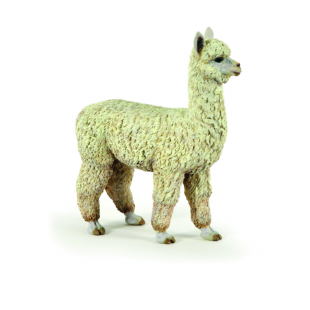 Figurina Papo-Alpaca- jucarie educativa, reproducere fidela a animalului viu.