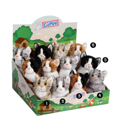 Pisica - jucarie din plus cu sunet 22cm, 12 modele speciale de jucarii de plus pentru copii, modele inedite