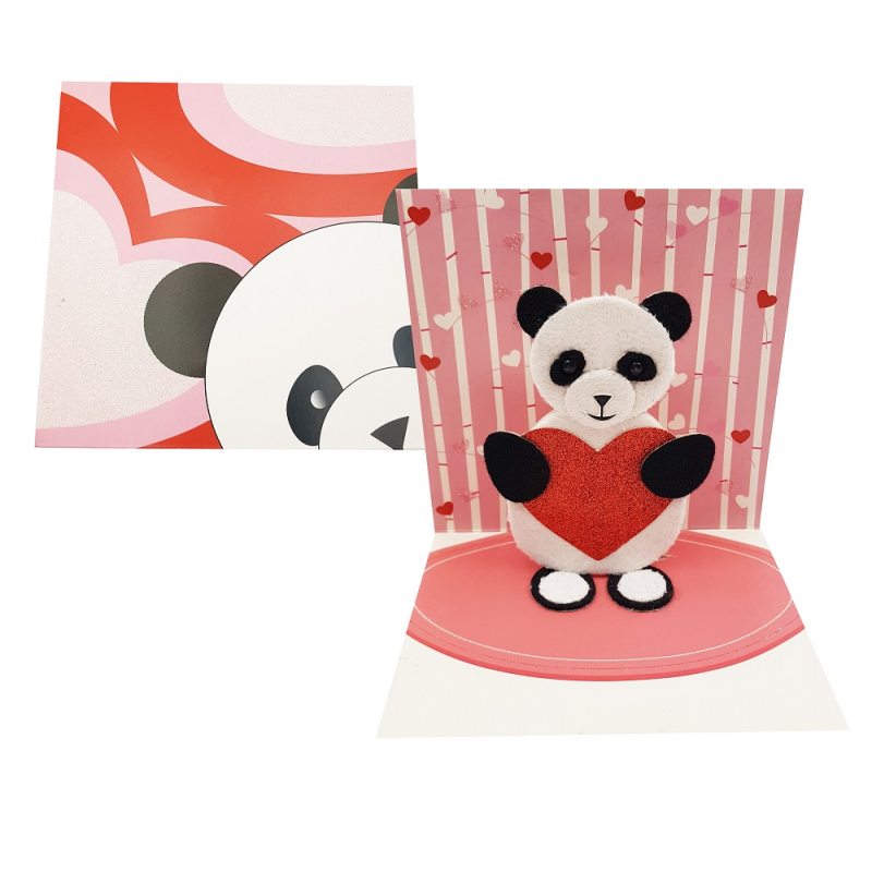 Felicitare 3D Treasure Panda
