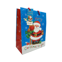 Punga din hartie model Mos Craciun