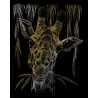 Set gravura pe folie aurie Girafa