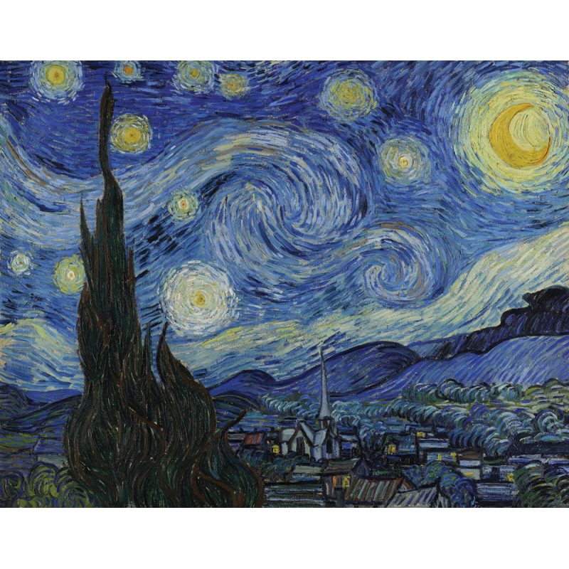 Pictura ghidata pe panza seria Tablouri celebre Starry Night importator