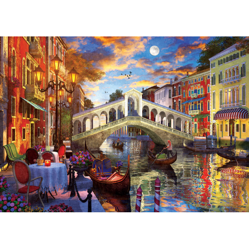 Puzzle 1500 piese Rialto Bridge Venice pentru intreaga familie