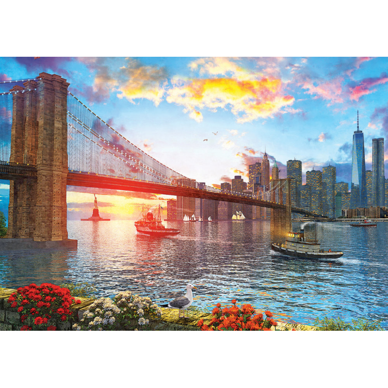 Puzzle 1000 piese Sunset On New York pentru intreaga familie