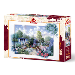 Puzzle 500 piese - Garden With Flowers-Peter Motz importator unic Jad Flamande