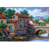 Puzzle 500 piese - Canal With Flowers-Arturo Zarraga pentru iubitorii de flori